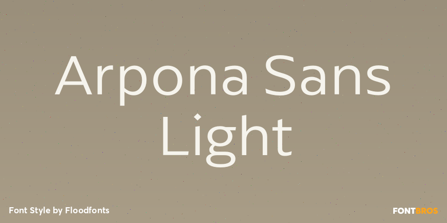 Arpona Sans Light Poster