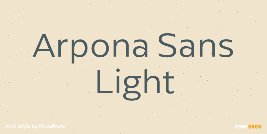 Arpona Sans Light Poster