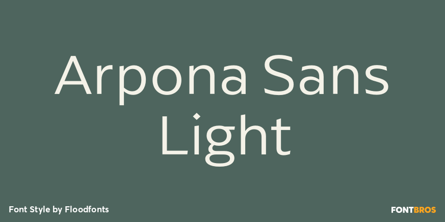 Arpona Sans Light Poster