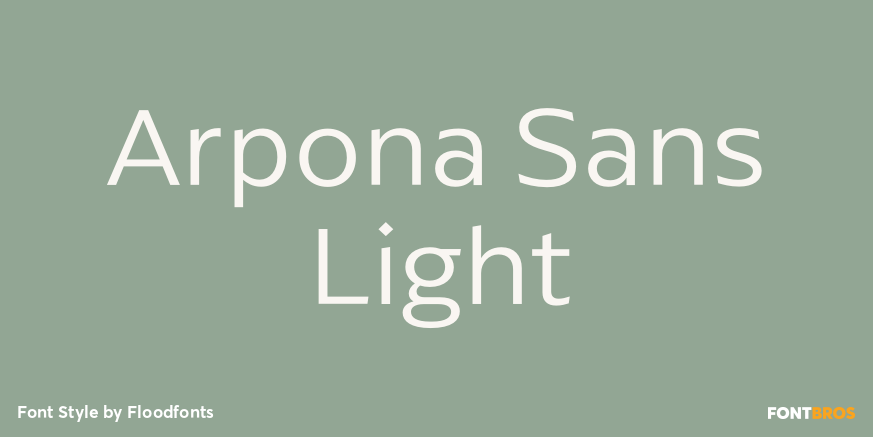 Arpona Sans Light Poster