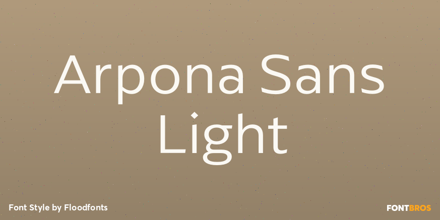 Arpona Sans Light Poster