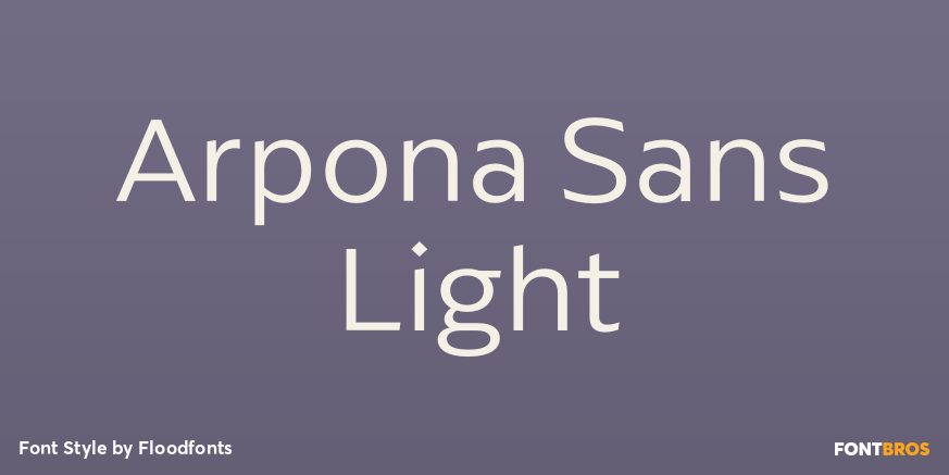 Arpona Sans Light Poster