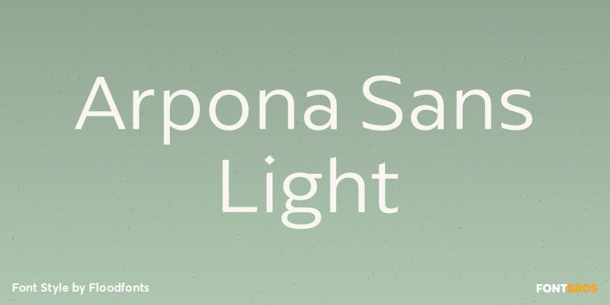 Arpona Sans Light Poster