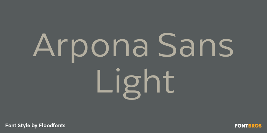 Arpona Sans Light Poster