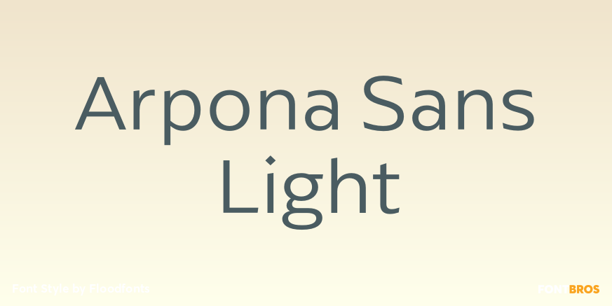 Arpona Sans Light Poster