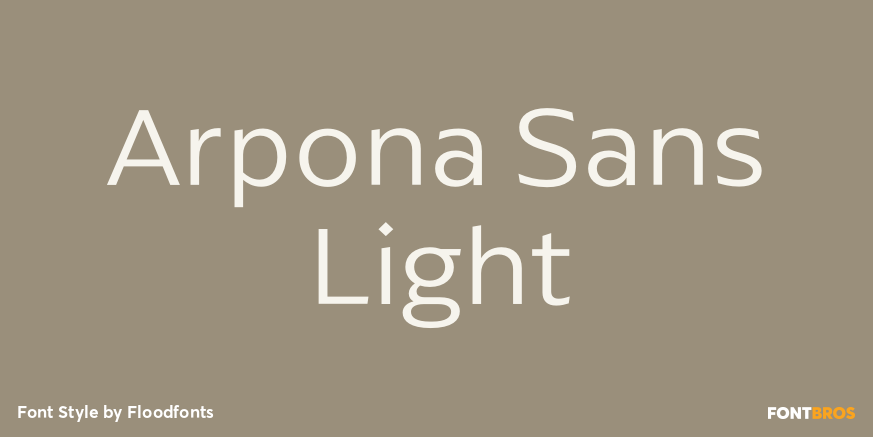 Arpona Sans Light Poster