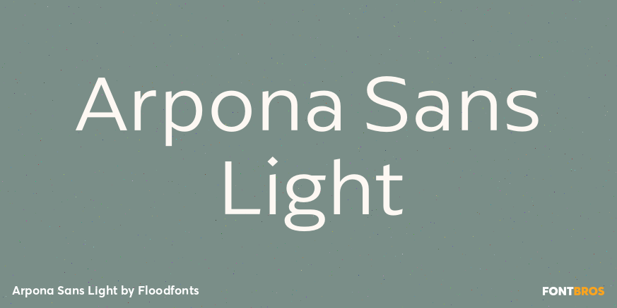 Arpona Sans Light Poster