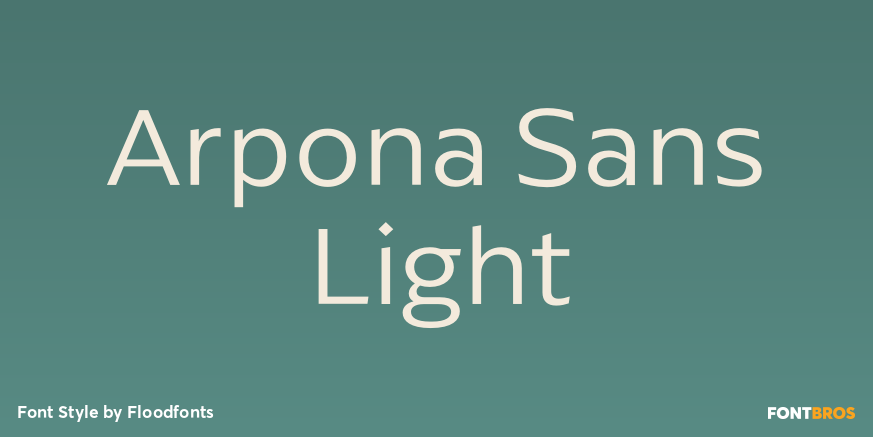 Arpona Sans Light Poster
