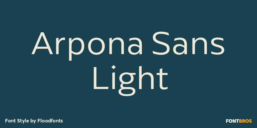 Arpona Sans Light Poster