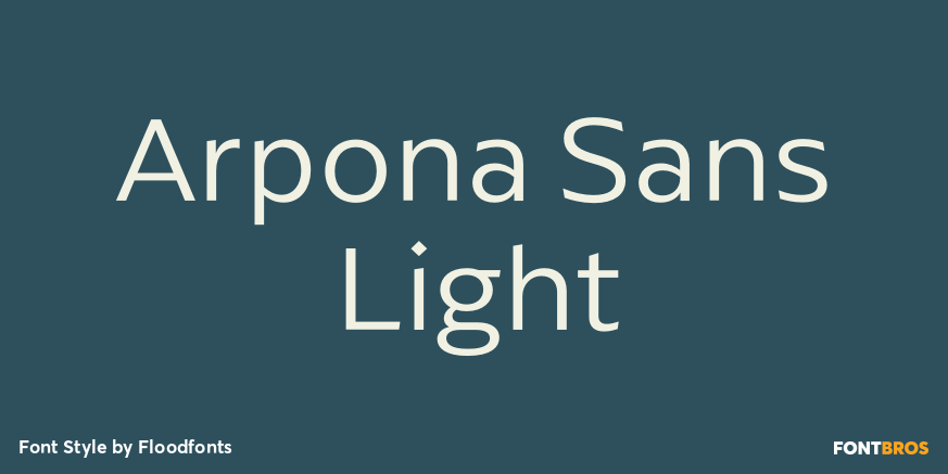 Arpona Sans Light Poster