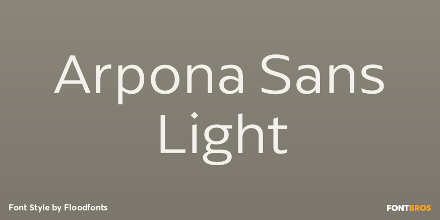 Arpona Sans Light Poster