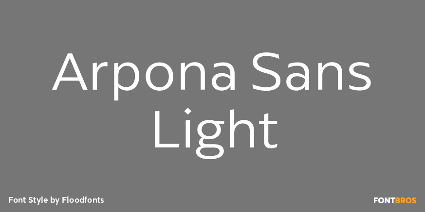 Arpona Sans Light Poster