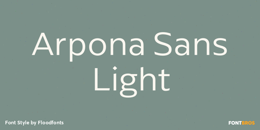 Arpona Sans Light Poster