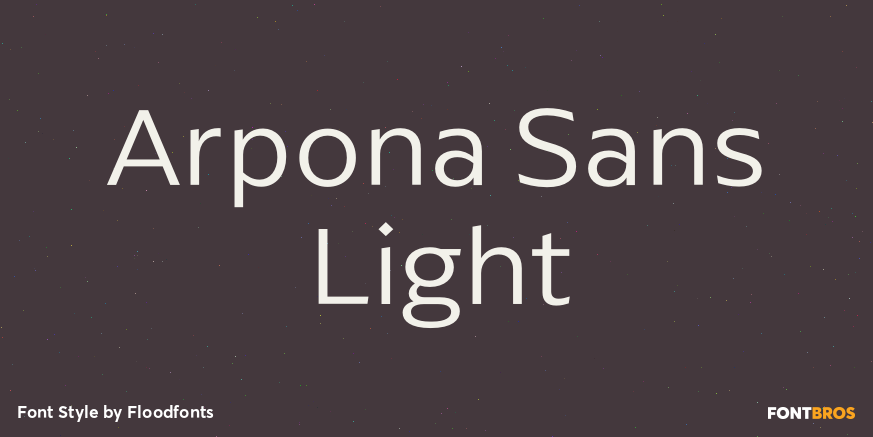 Arpona Sans Light Poster