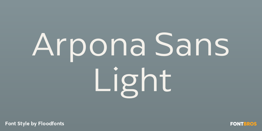 Arpona Sans Light Poster