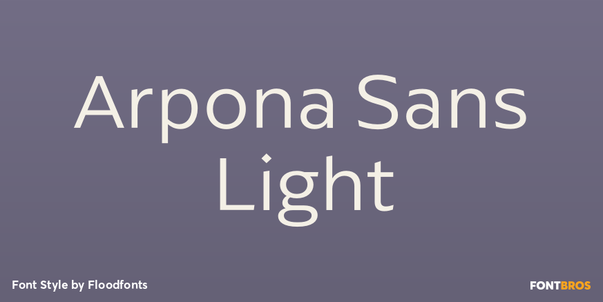 Arpona Sans Light Poster