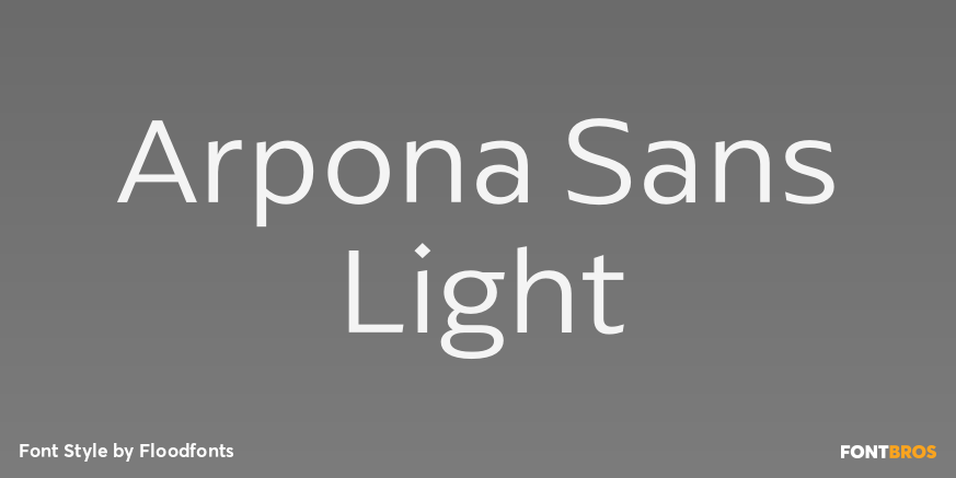 Arpona Sans Light Poster