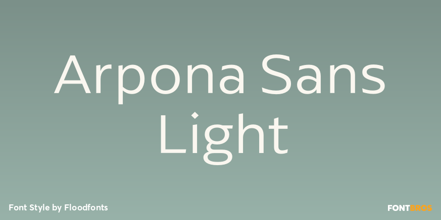 Arpona Sans Light Poster