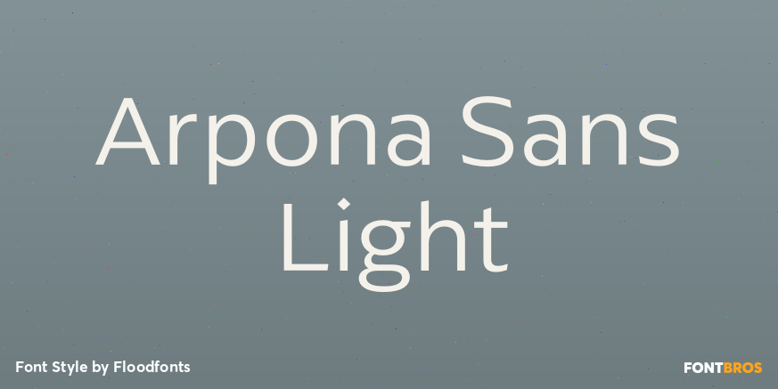 Arpona Sans Light Poster