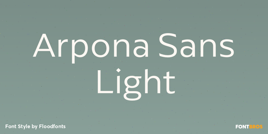 Arpona Sans Light Poster