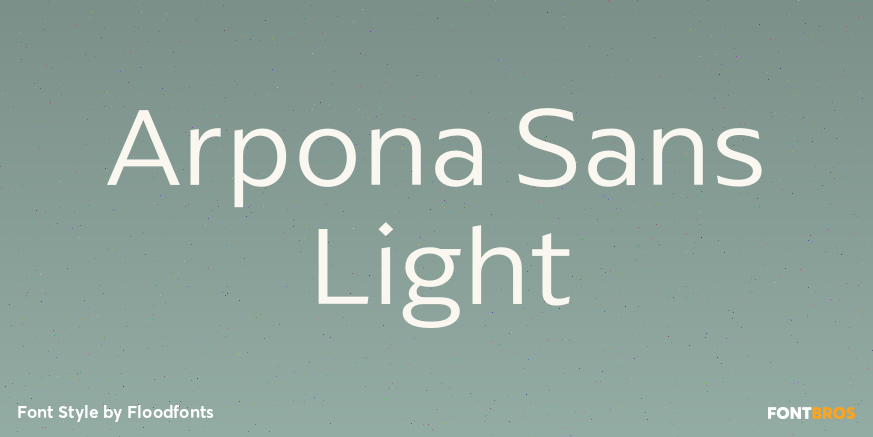 Arpona Sans Light Poster