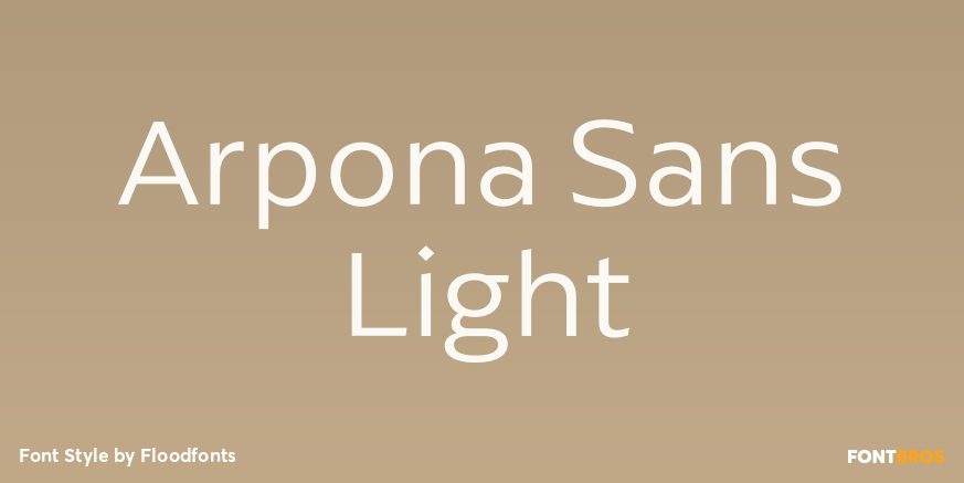 Arpona Sans Light Poster