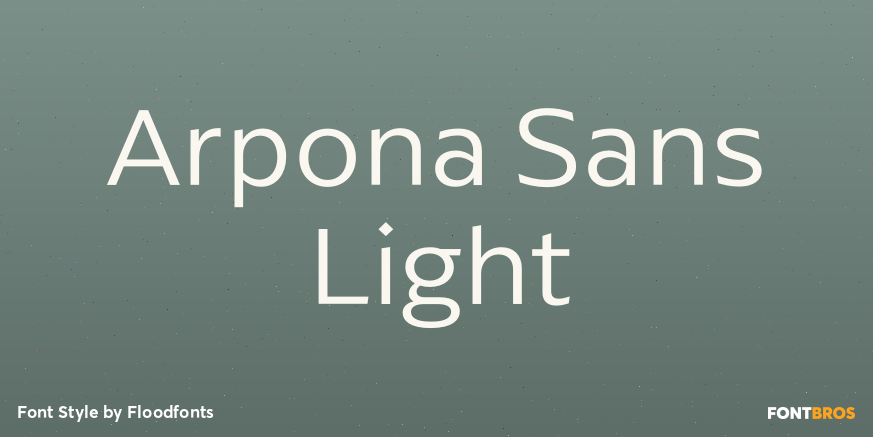 Arpona Sans Light Poster