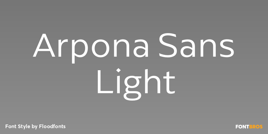 Arpona Sans Light Poster