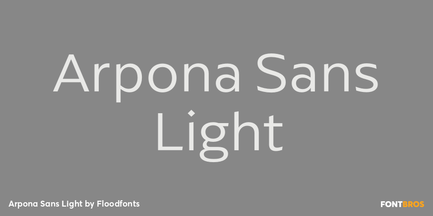 Arpona Sans Light Poster