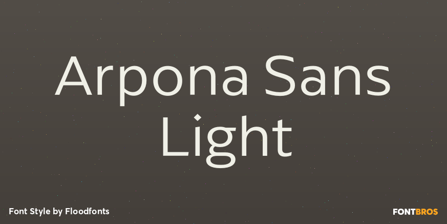 Arpona Sans Light Poster