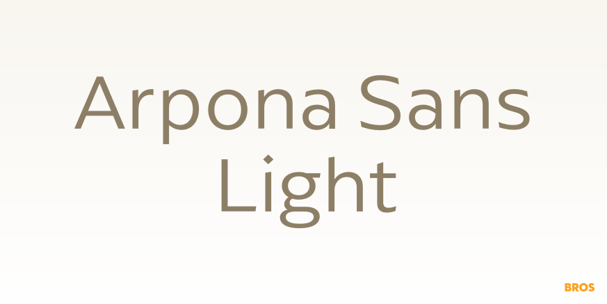 Arpona Sans Light Poster