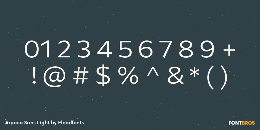 Arpona Sans Light Font Poster #1