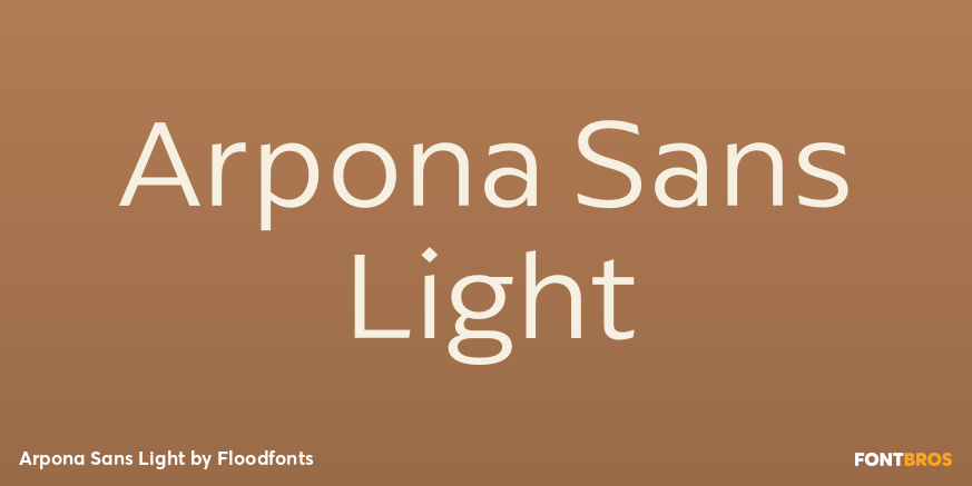Arpona Sans Light Poster
