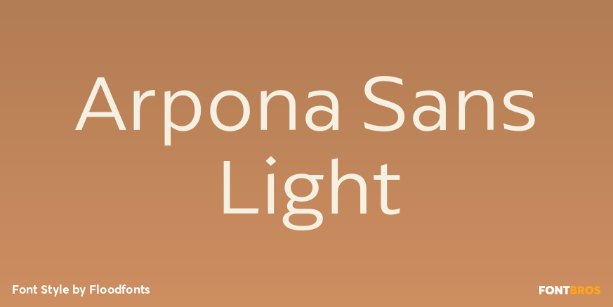 Arpona Sans Light Poster