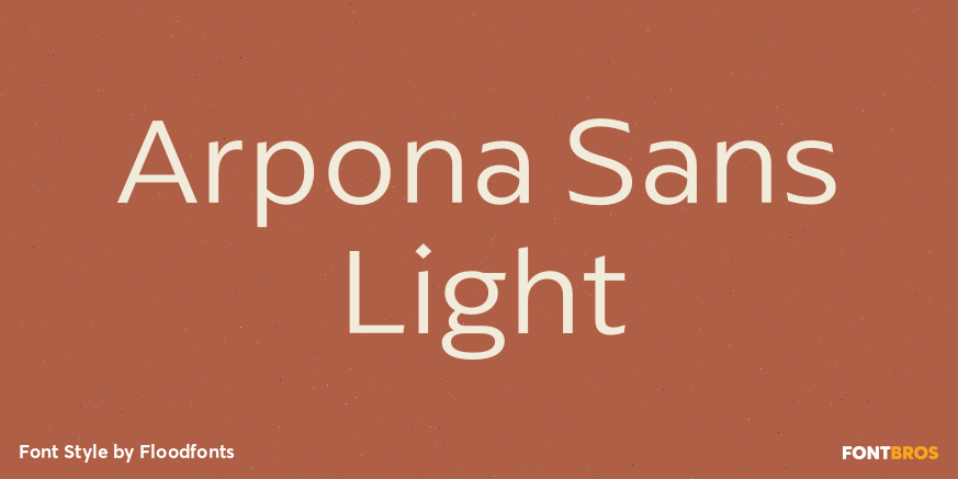 Arpona Sans Light Poster