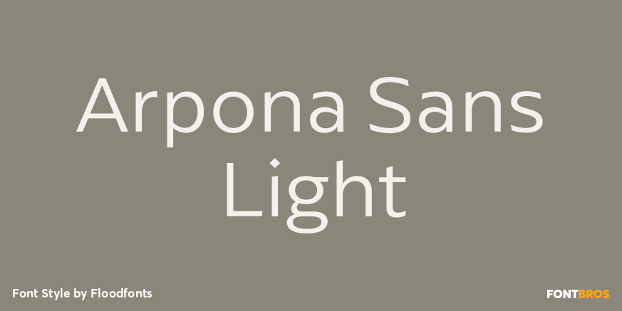 Arpona Sans Light Poster