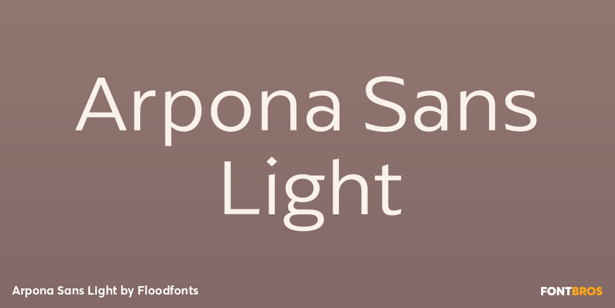 Arpona Sans Light Poster