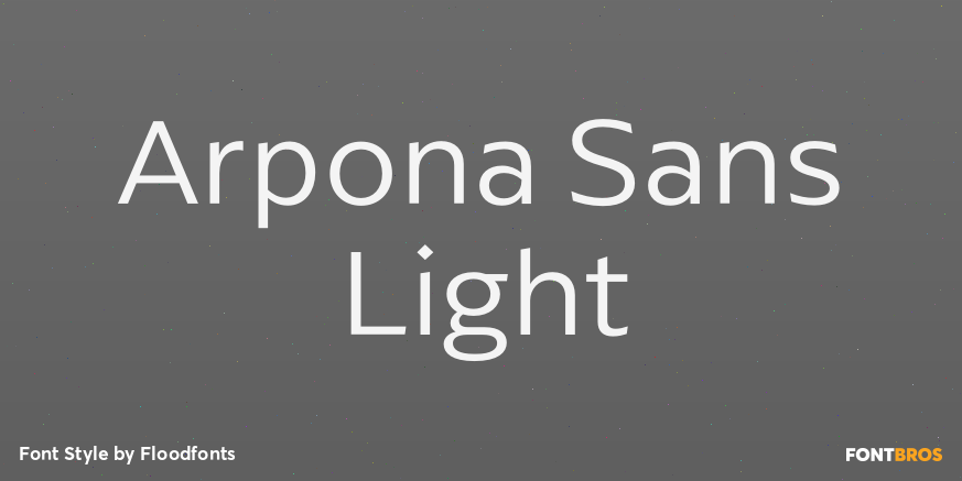 Arpona Sans Light Poster