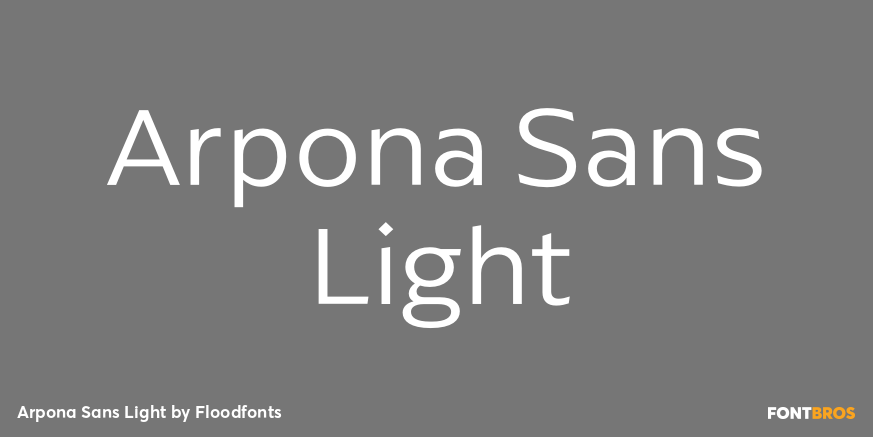 Arpona Sans Light Poster