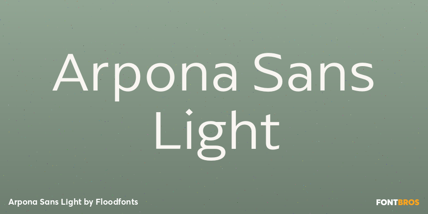 Arpona Sans Light Poster