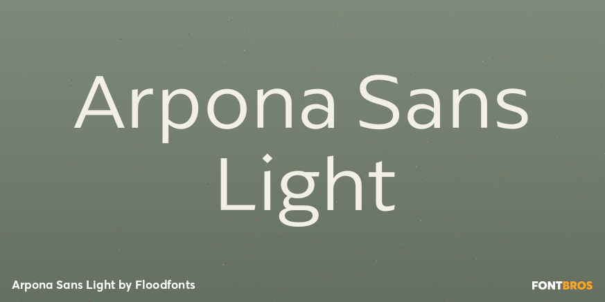 Arpona Sans Light Poster
