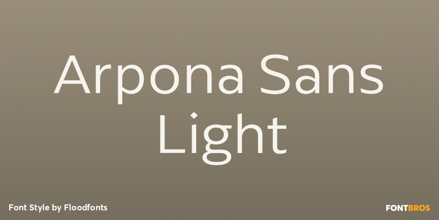 Arpona Sans Light Poster