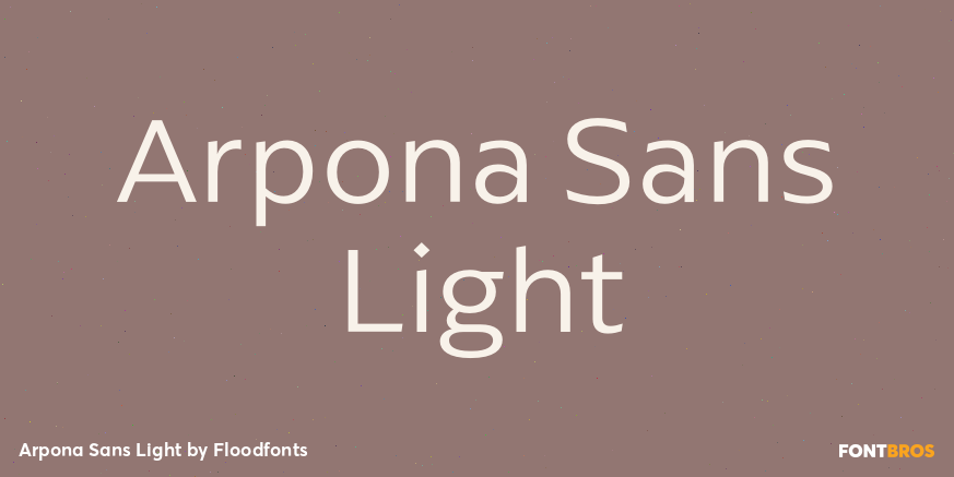 Arpona Sans Light Poster