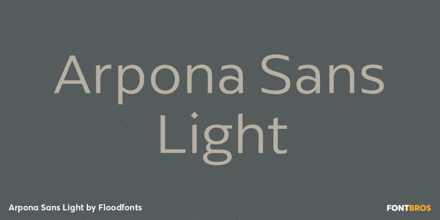 Arpona Sans Light Poster