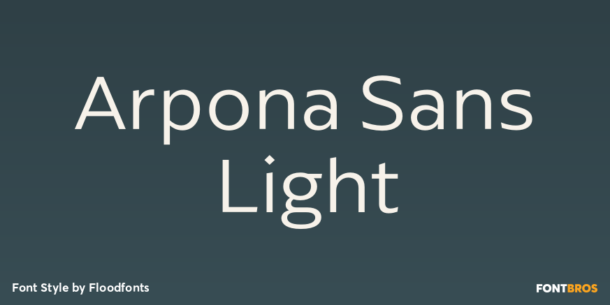 Arpona Sans Light Poster