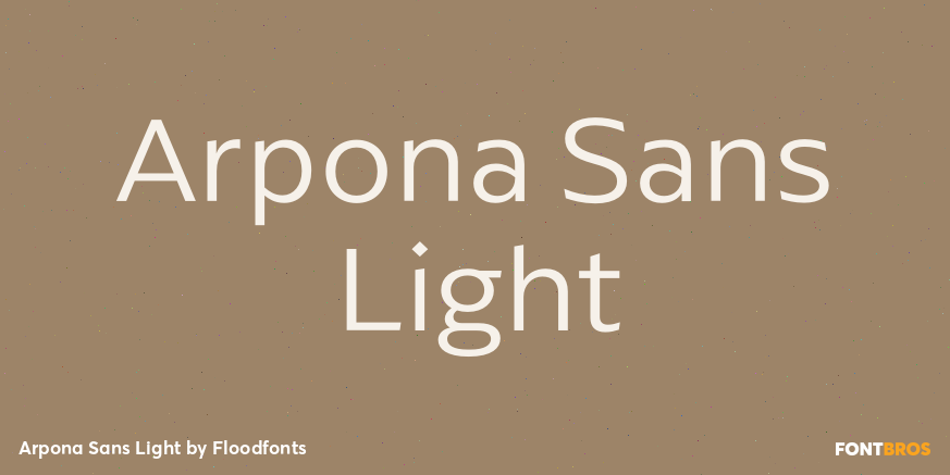Arpona Sans Light Poster