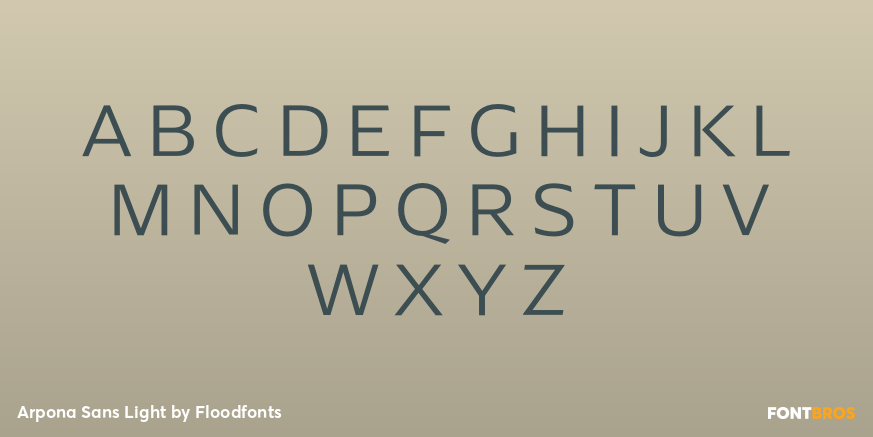 Arpona Sans Light Font Poster #2