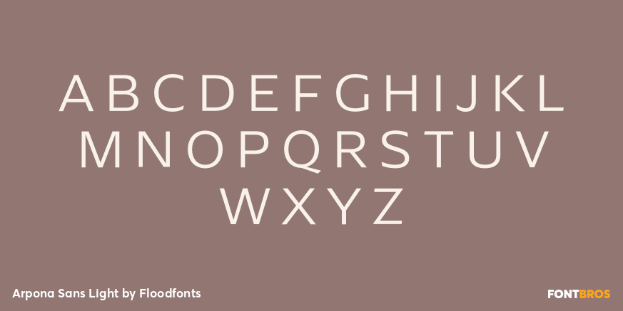 Arpona Sans Light Font Poster #1