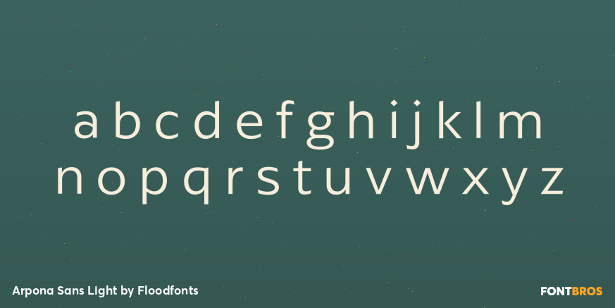 Arpona Sans Light Font Poster #1