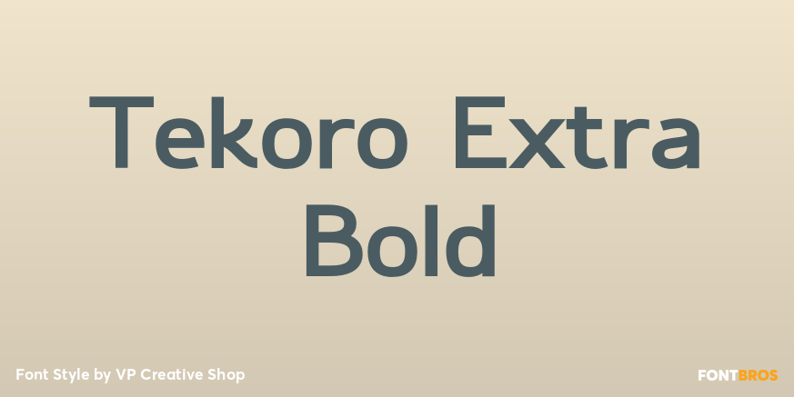 Tekoro Extra Bold Poster